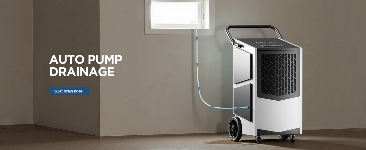 AVAHUM 250 Pint Commercial Dehumidifier with Pump with Drain Hose for Basements,8000sqft Commercial Grade Dehumidifiers for Industrial,24H Timer,Continuous Dehumidification