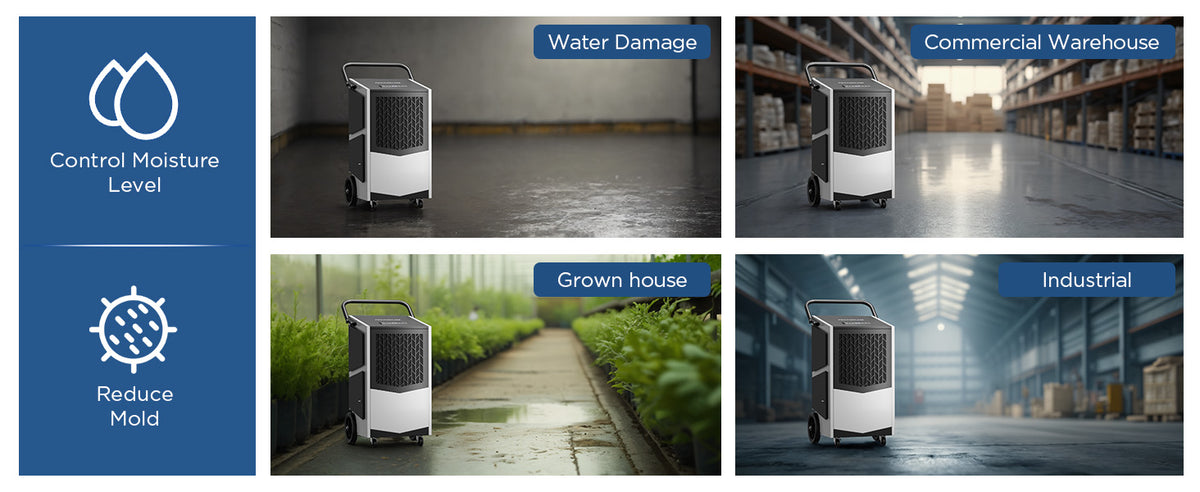 AVAHUM 250 Pint Commercial Dehumidifier with Pump with Drain Hose for Basements,8000sqft Commercial Grade Dehumidifiers for Industrial,24H Timer,Continuous Dehumidification