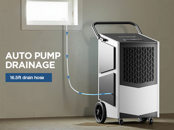 AVAHUM 250 Pint Commercial Dehumidifier with Pump with Drain Hose for Basements,8000sqft Commercial Grade Dehumidifiers for Industrial,24H Timer,Continuous Dehumidification