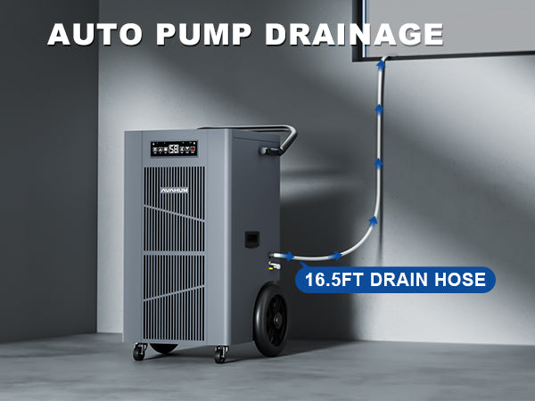AVAHUM 320 Pints Commercial Dehumidifier with Pump, Commercial Grade Dehumidifier for Basement, 24H Timer, cover up to 9000 sqft Large Spaces for Industrial, 40Gallon/Day, Continuous Dehumidification, Auto Defrost