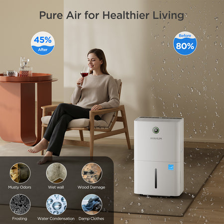 150 Pints Dehumidifier with Pump and Drain Hose_AVAHUM AM150P