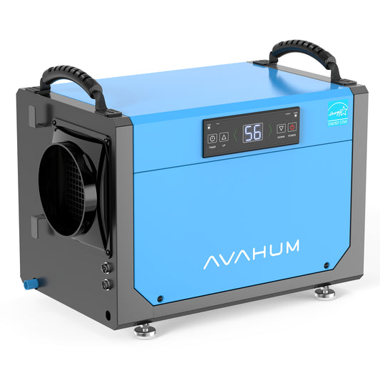 AVAHUM 113 Pints Crawl Space Dehumidifier for Basements, Commercial Dehumidifier with Drainage Hose, Coverage Area 1300 Sq.ft
