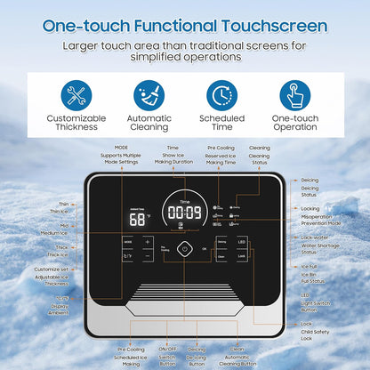 AVAHUM Commercial Ice Maker 605 Lbs/24H Industrial Ice Maker Machine Commercial Ice Machine with 400Lbs Storage, Ice Ready in 5-12 min, Stainless Steel Ice Maker for Bar Cafe Business Restaurant