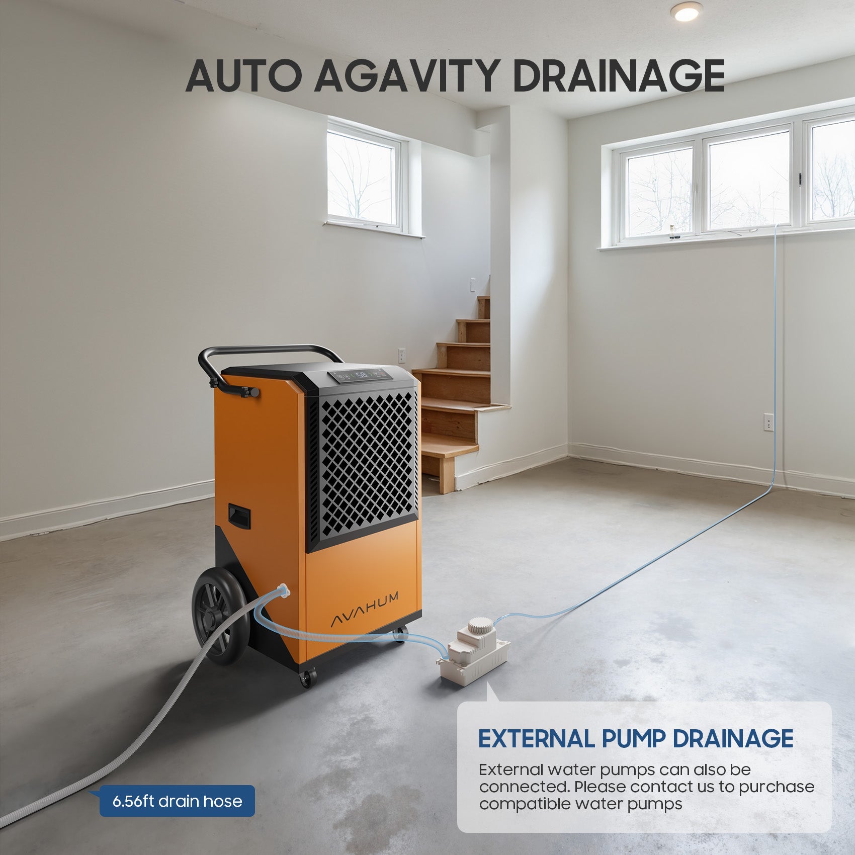 AVAHUM 320pint Commercial Dehumidifier DE320 drainage hose
