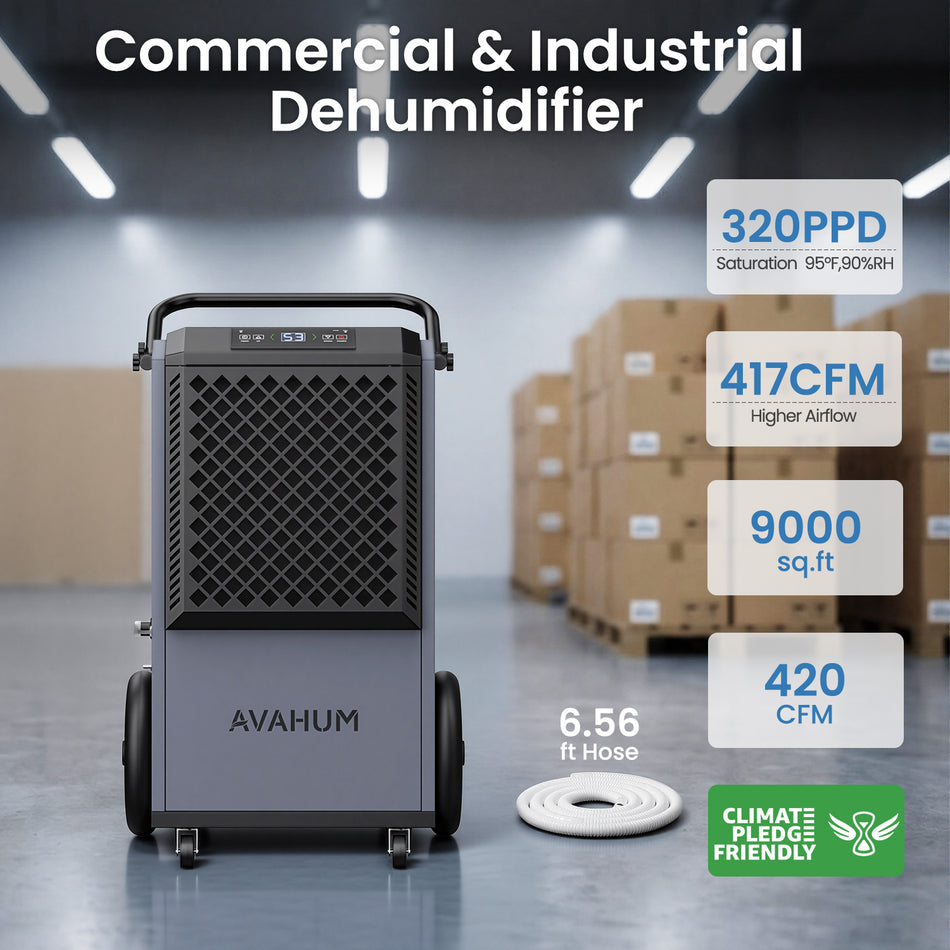  320 Pints Commercial Dehumidifier with Drainage Hose-AVAHUM-AM305