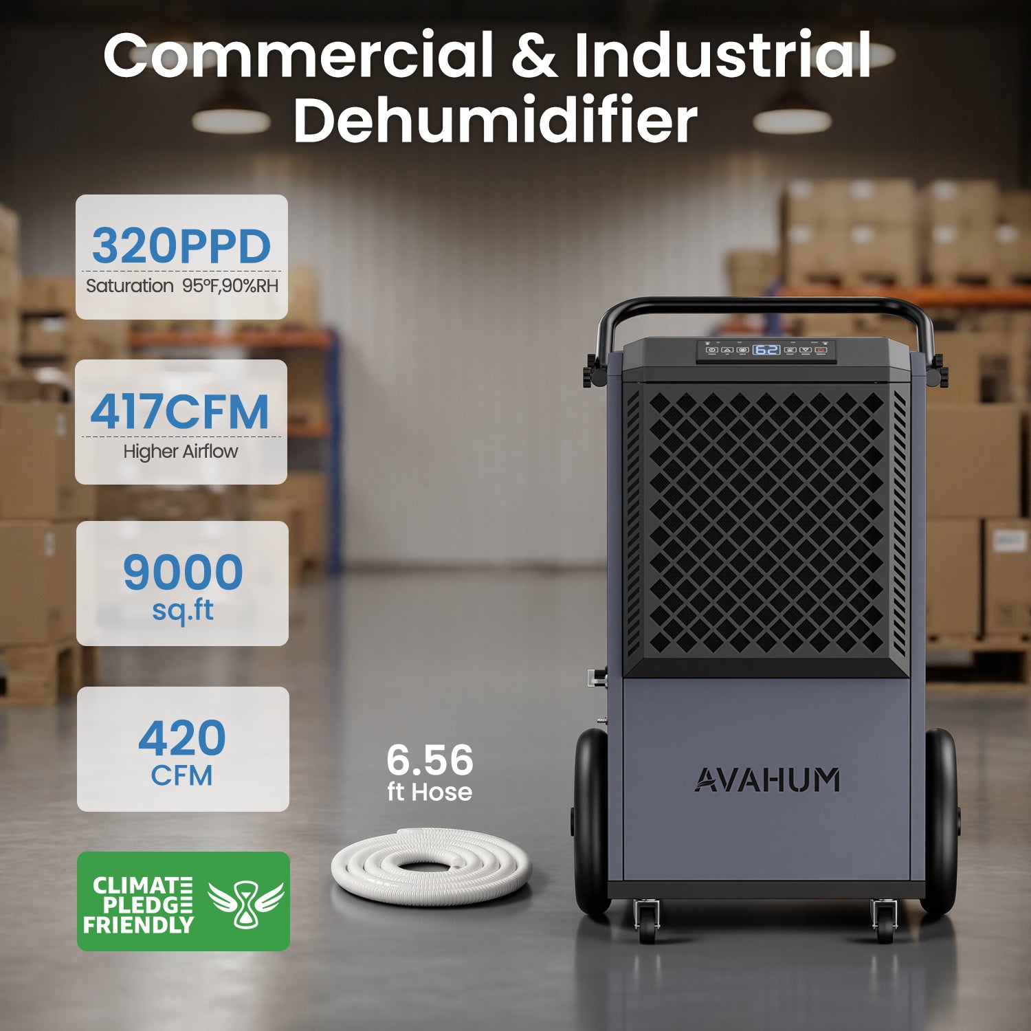  320 Pints Commercial Dehumidifier with Pump-AVAHUM-AM320P-2
