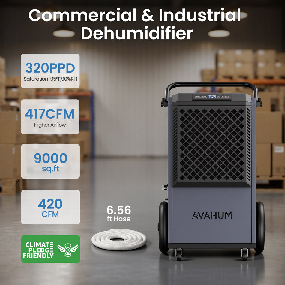  320 Pints Commercial Dehumidifier with Pump-AVAHUM-AM320P-2