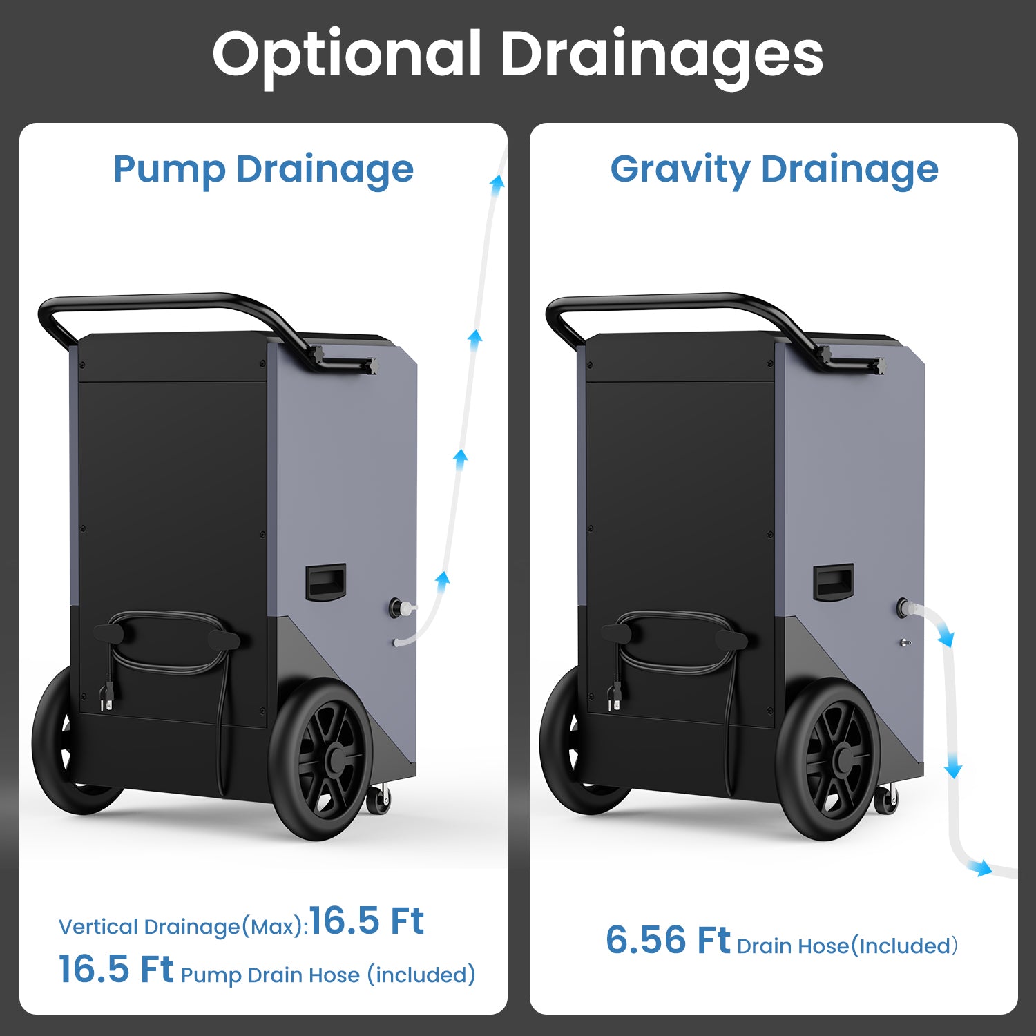 320 Pints Commercial Dehumidifier with Pump-AVAHUM-AM320P