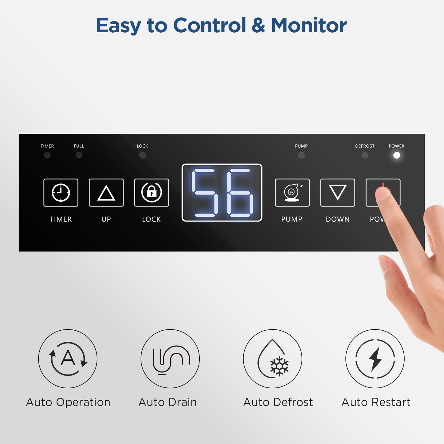 AVAHUM Commercial Dehumidifier, 160 Pints Large Dehumidifier with Pump Drain Hose, Up to 7,000 sq. ft, for Crawl Space, Basement, Warehouse, Water Damage Restoration, Job Sites