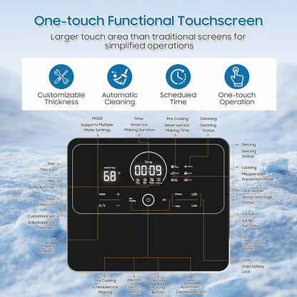 AVAHUM Commercial Ice Maker 550 Lbs/24H Commercial Ice Maker Machine Industrial Ice Machine with 400Lbs Storage, Ice Ready in 5-12 min, Stainless Steel Ice Maker for Bar Cafe Business Restaurant