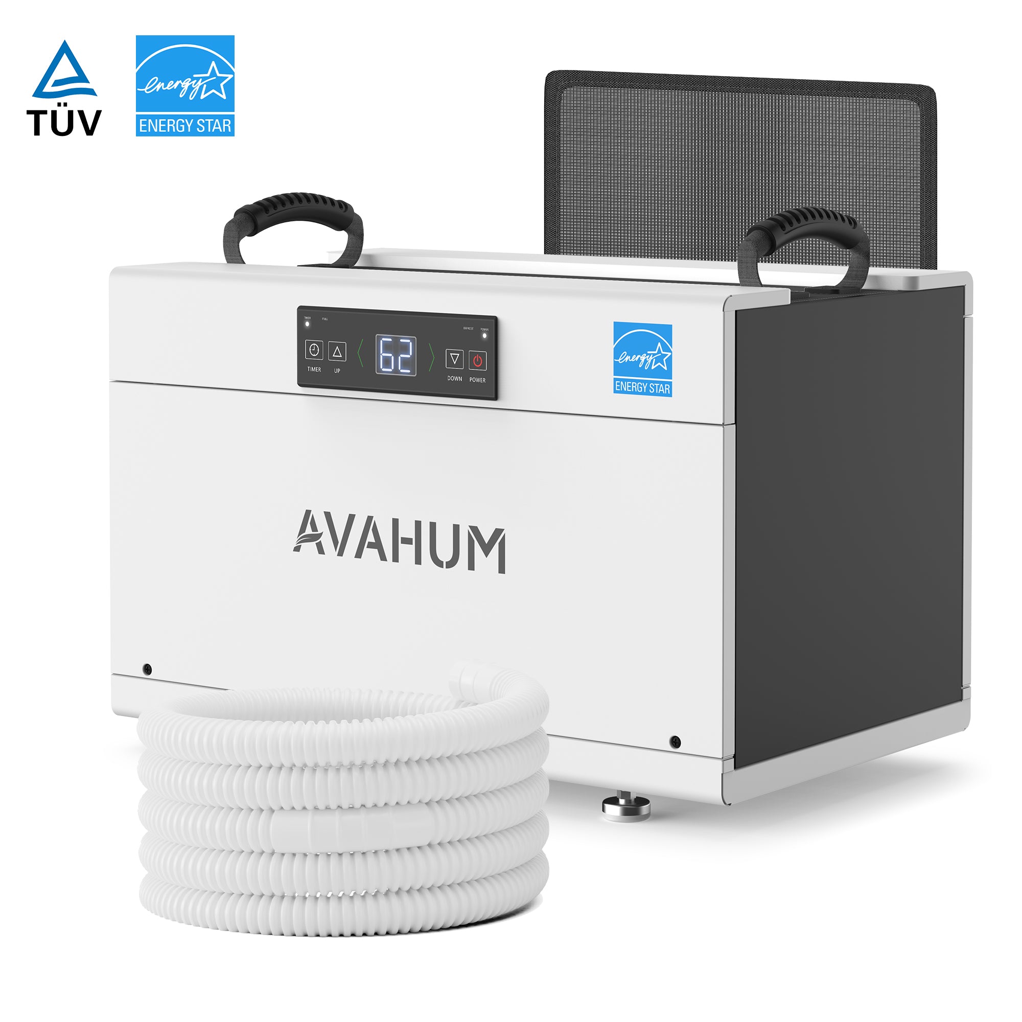 AVAHUM 155 Pints Energy Star Crawl Space Dehumidifier, Commercial Dehumidifier with Drainage Hose, Coverage Area for 6,000 Sq. ft, ETL Listed