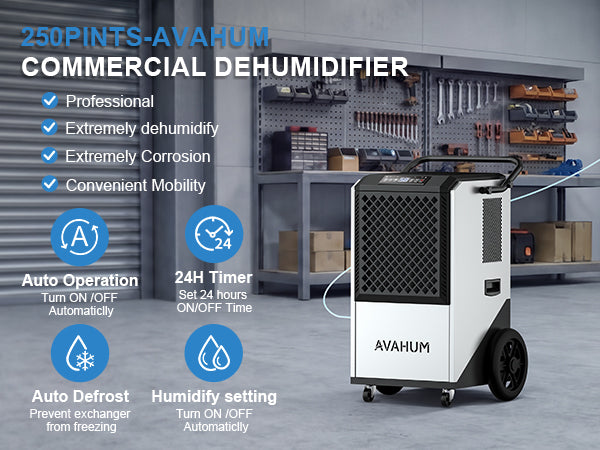 AVAHUM 250 PINTS DEHUMIDIFIER WITH PUMP