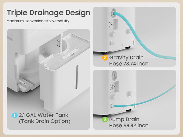 AVAHUM 150 Pints Dehumidifiers with Pump with Drainage Hose for Home Large Room for Bathroom for Basement Covers up to 8000 Sq.Ft