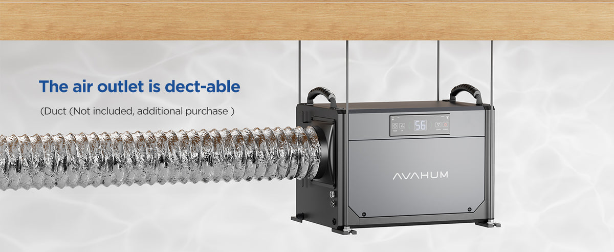 AVAHUM 120 Pints Crawl Space Dehumidifier for Basement, Commercial Dehumidifier with Drainage Hose, Coverage Area 3500 Sq.ft, ETL Listed