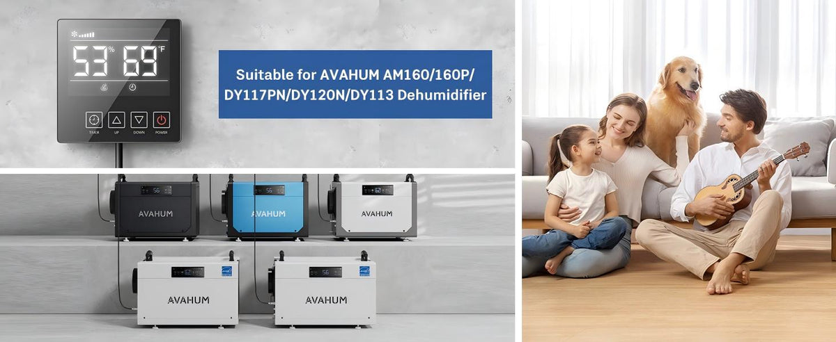 Dehumidifier Extension Control Panel for  DY113N DY120N DY117PN  AM160 AM160P , Wired Controller with A 39 ft Long Cable
