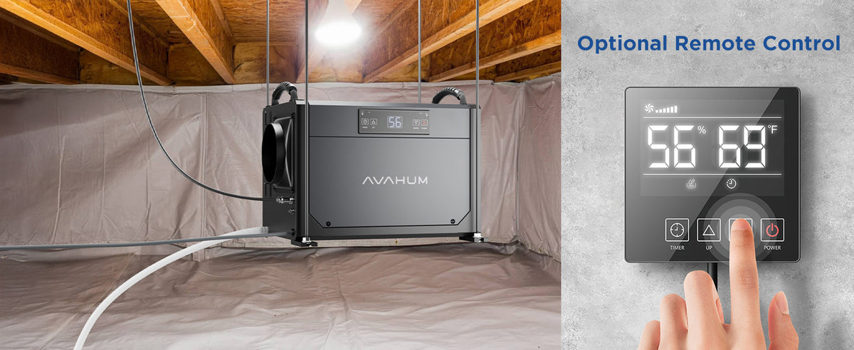 AVAHUM 120 Pints Crawl Space Dehumidifier for Basement, Commercial Dehumidifier with Drainage Hose, Coverage Area 3500 Sq.ft, ETL Listed