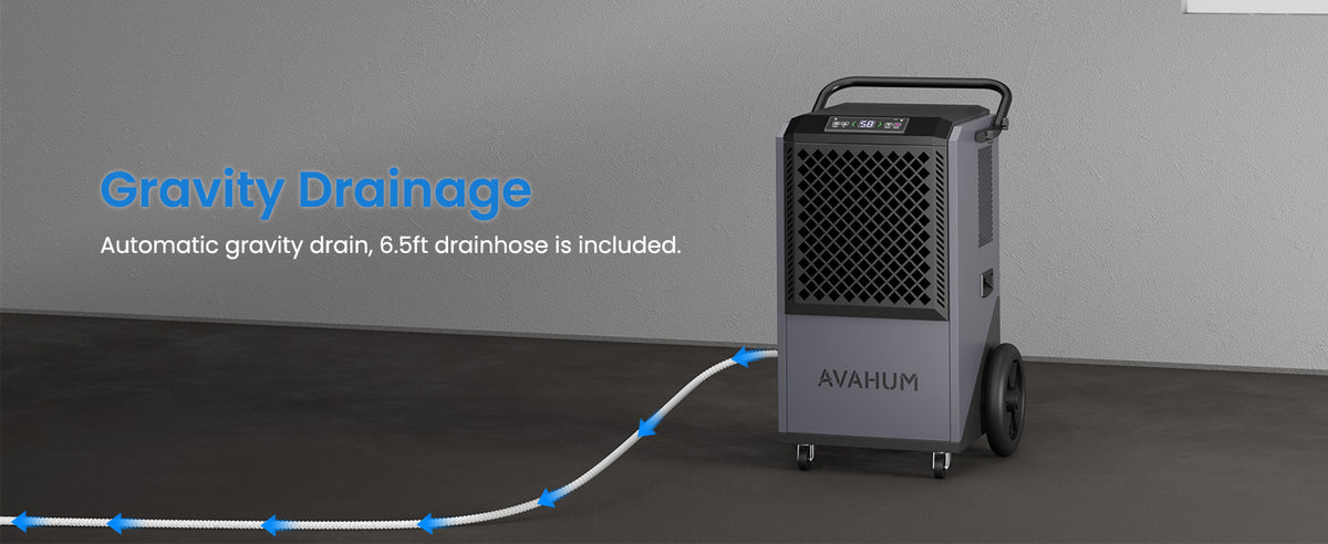 AVAHUM 320 Pints Commercial Dehumidifier with Drain Hose for Basements, Coverage Area 9000 Sq.ft