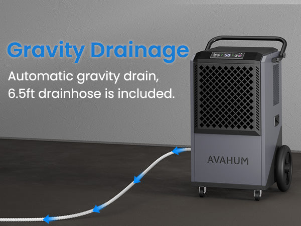 AVAHUM 320 Pints Commercial Dehumidifier with Drain Hose for Basements, Coverage Area 9000 Sq.ft