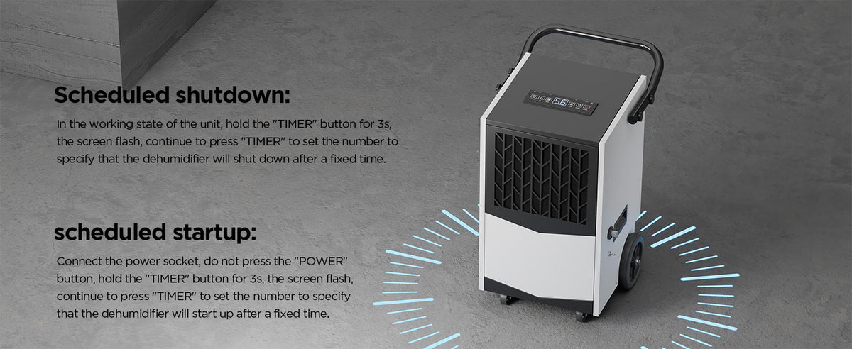 AVAHUM Commercial Dehumidifier, 160 Pints Large Dehumidifier with Pump Drain Hose, Up to 7,500 sq. ft, for Crawl Space, Basement, Warehouse, Water Damage Restoration, Job Sites