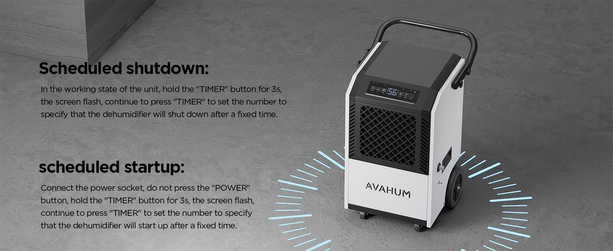 AVAHUM 160 Pints Commercial Dehumidifier with Pump, Drain Hose and Washable Filter Space up to 7500 Sq. Ft, for Basements, Industrial or Commercial Spaces - 1 Year Quality Coverage