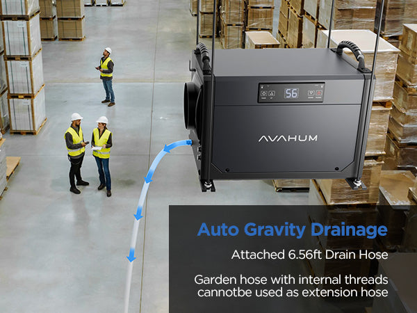 AVAHUM 120 Pints Crawl Space Dehumidifier for Basement, Commercial Dehumidifier with Drainage Hose, Coverage Area 3500 Sq.ft, ETL Listed