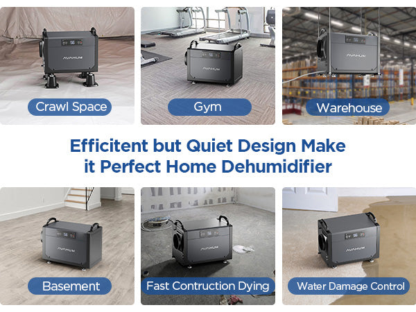 AVAHUM 120 Pints Crawl Space Dehumidifier for Basement, Commercial Dehumidifier with Drainage Hose, Coverage Area 3500 Sq.ft, ETL Listed