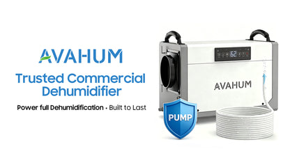 AVAHUM 113 Pints Crawl Space Dehumidifier with Pump for 3500 Sq. ft Basement, ETL Listed